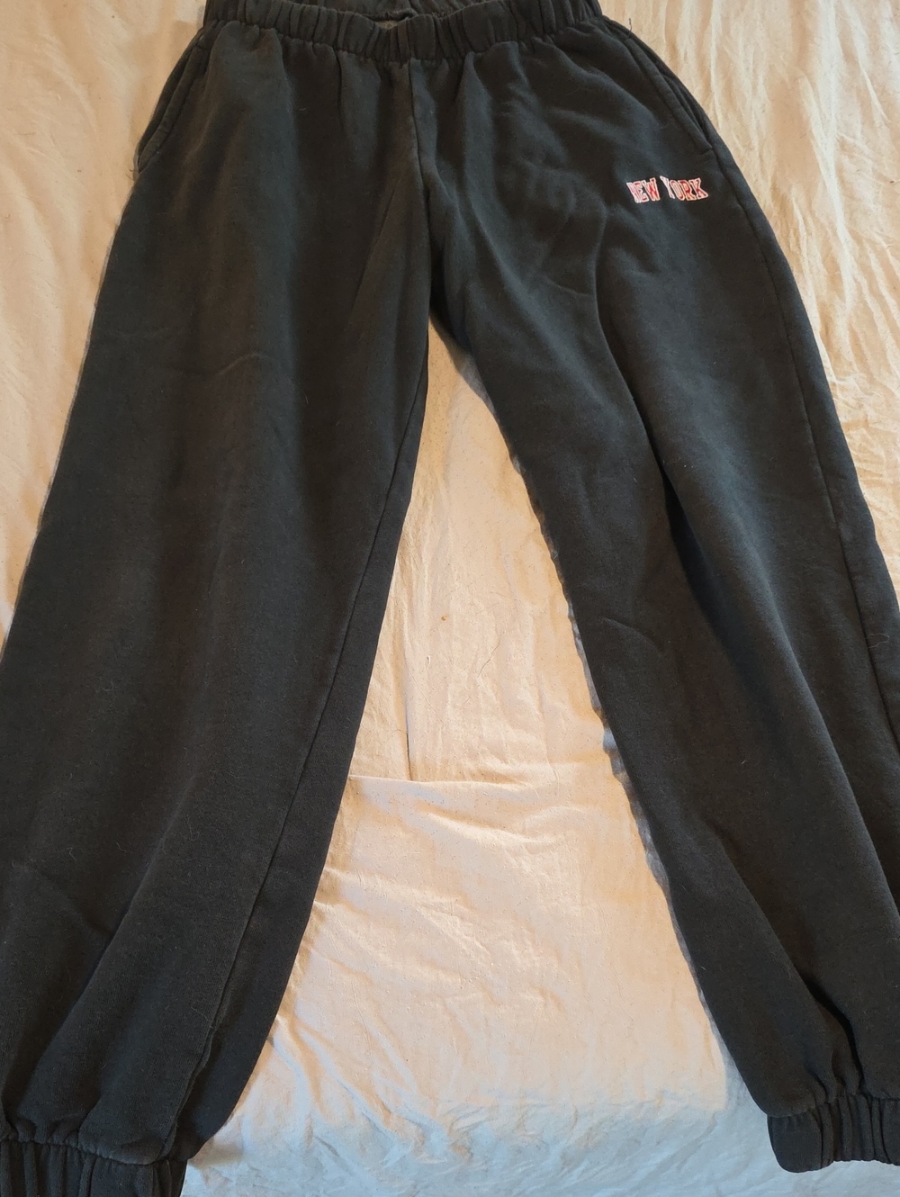 Brandy Melville Black Fleece-Lined Sweatpants